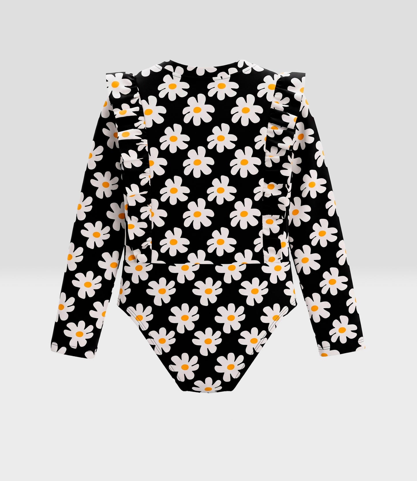 Traje de baño niña floreado 2 años / Negro