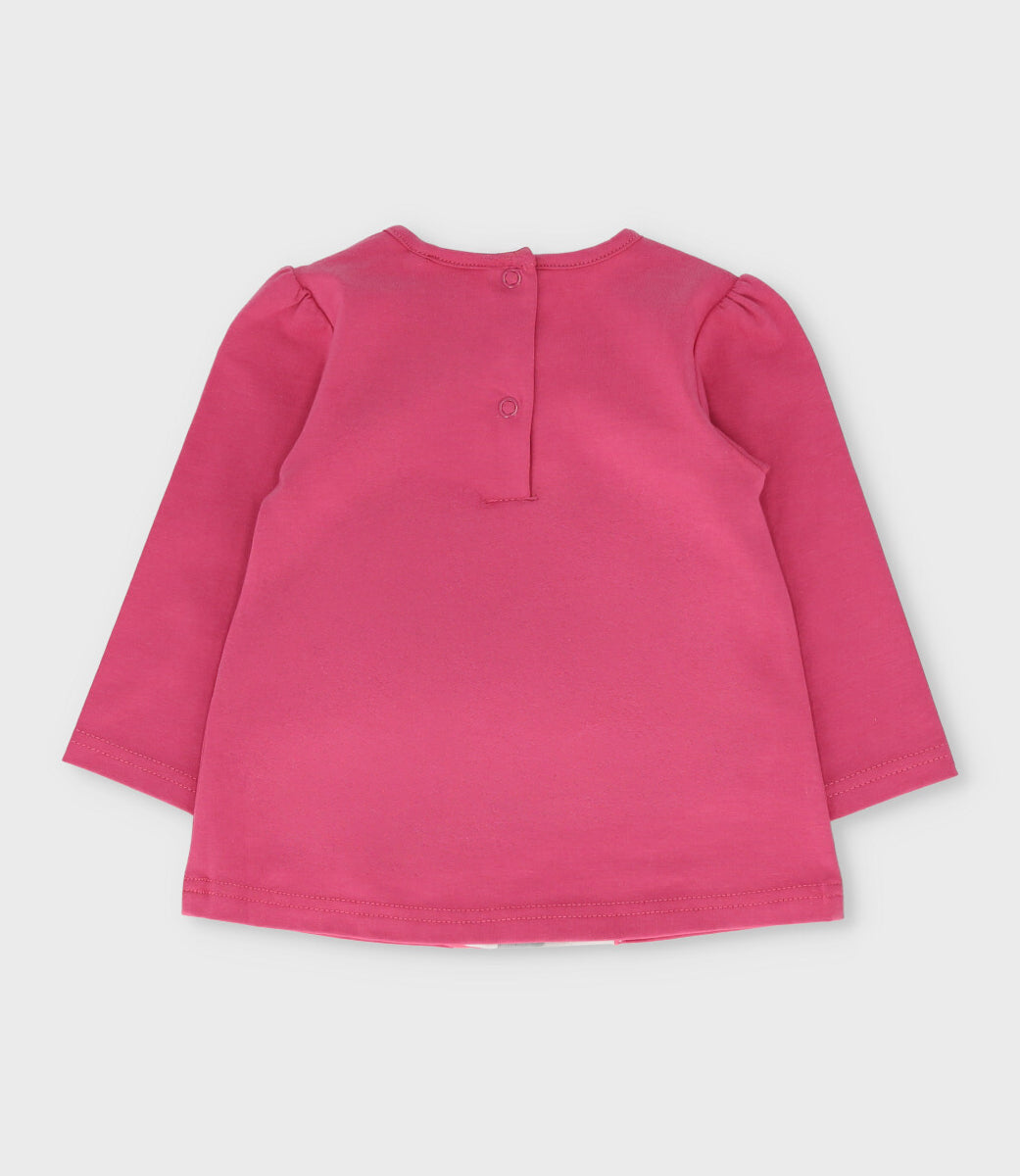 Polera bebé estampado de conejo 3 meses / Burdeo