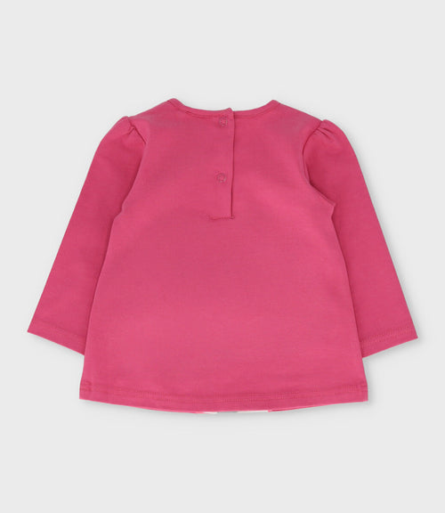 Polera bebé estampado de conejo 3 meses / Burdeo