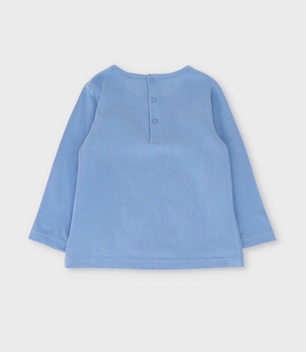 Polera bebé con ciervo 3 meses / Celeste