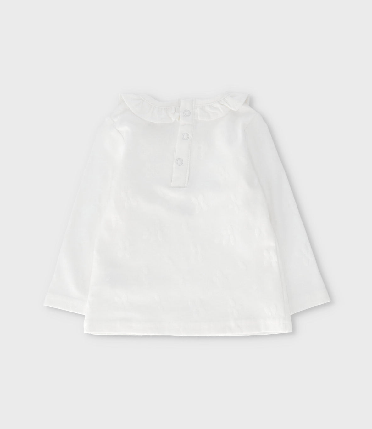 Polera bebé flores bordadas 3 meses / Blanco