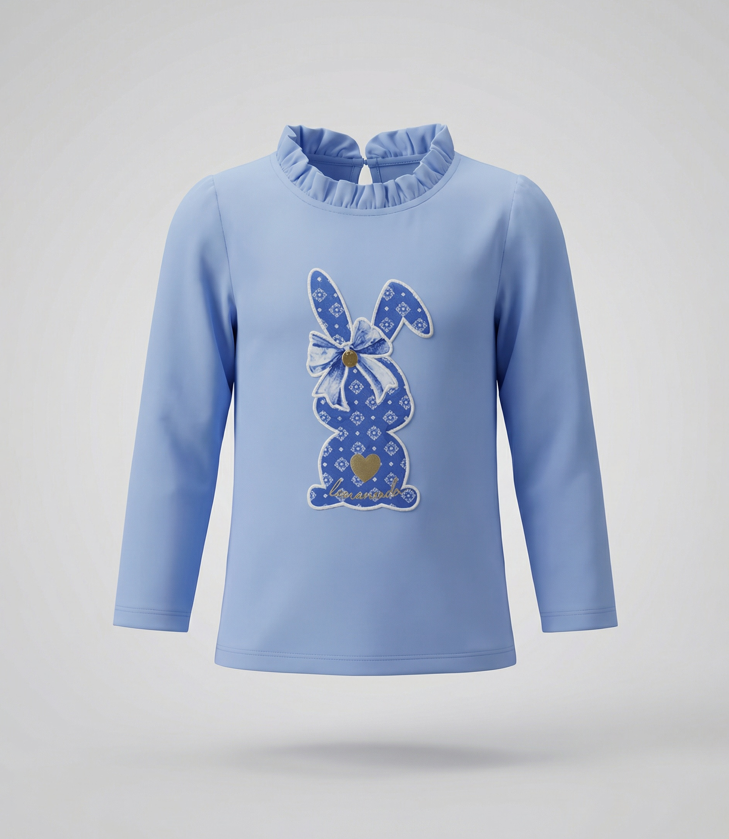 Polera bebé con conejo 3 meses / Celeste