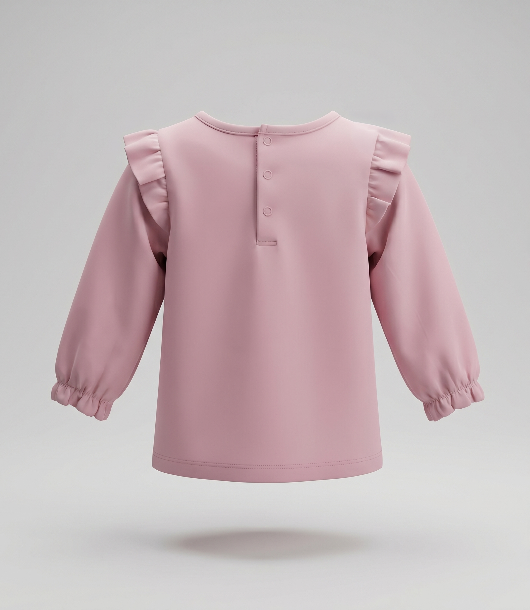 Polera bebé con cherry y vuelos 3 meses / Rosado