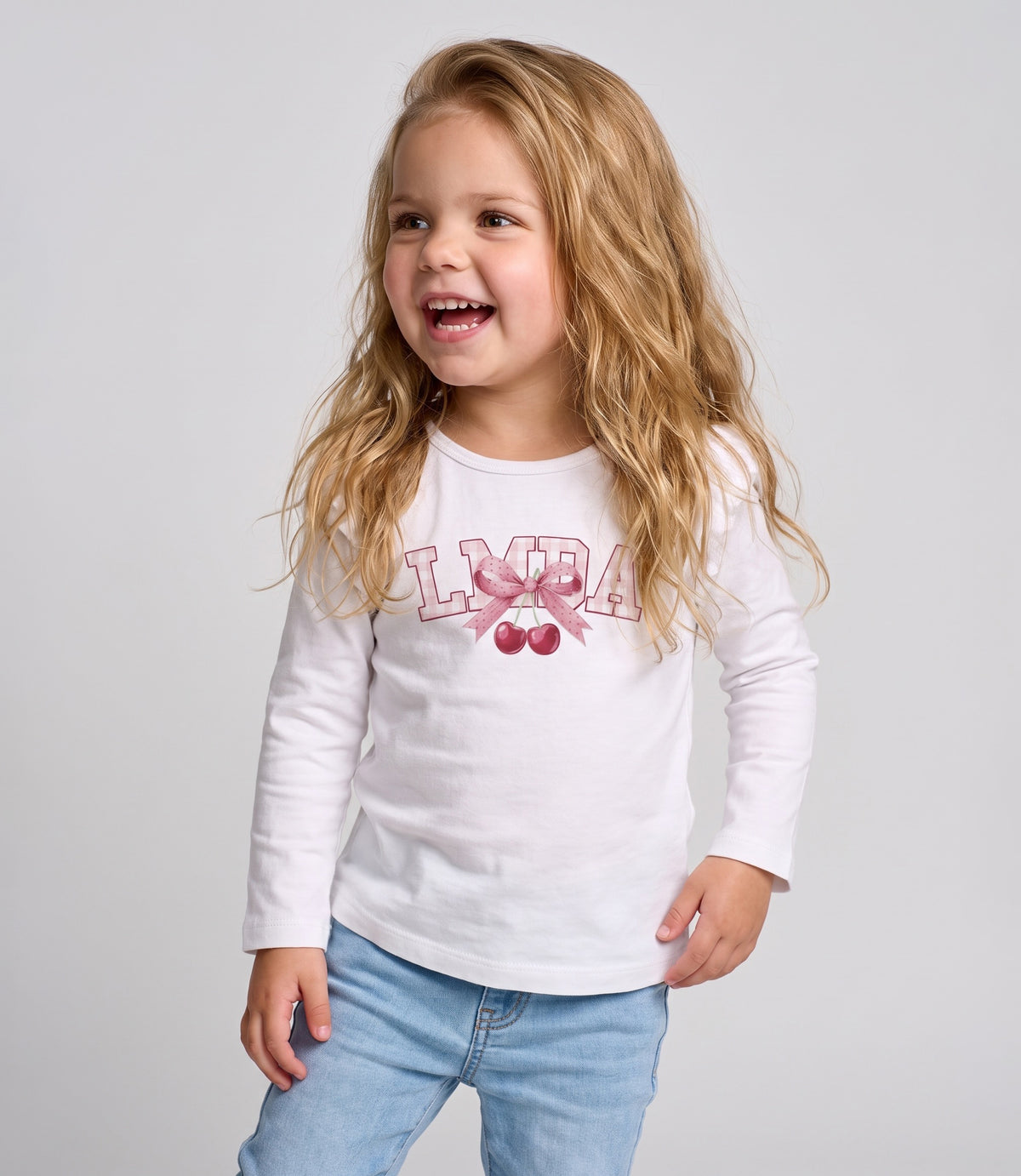Polera bebé con cherry y vuelos 3 meses / Crudo