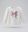 Polera bebé con lazo de lentejuelas