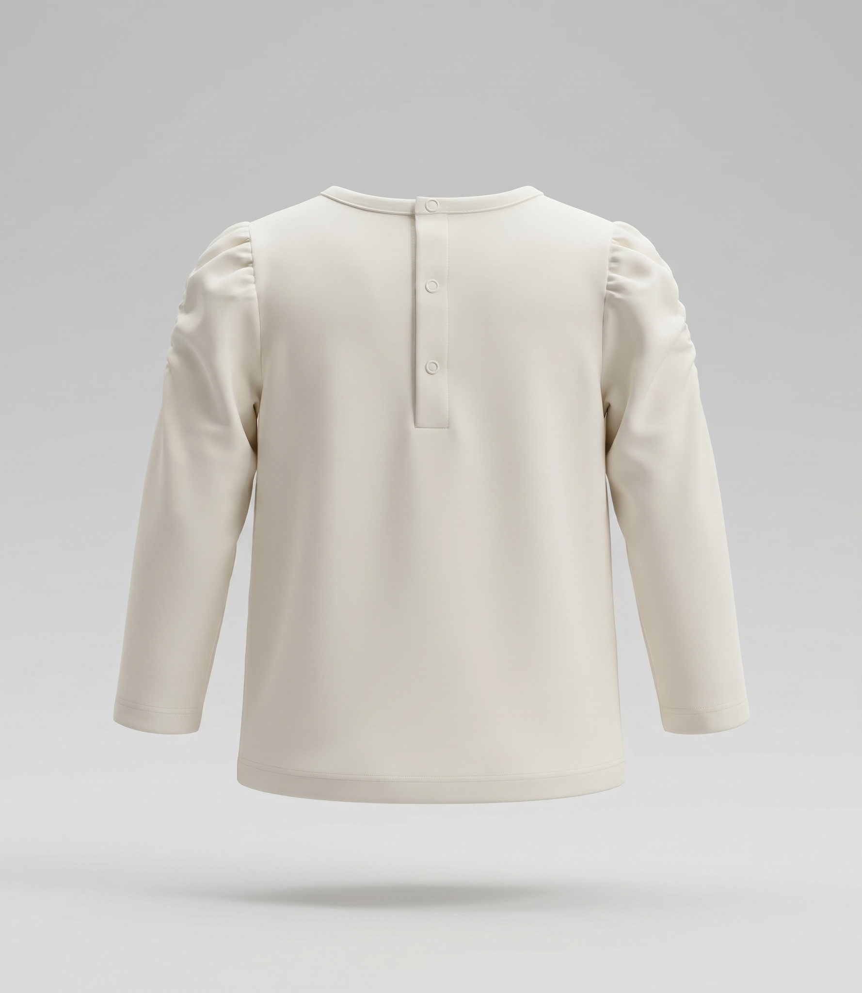 Polera bebé con lazo de lentejuelas 3 meses / Crudo
