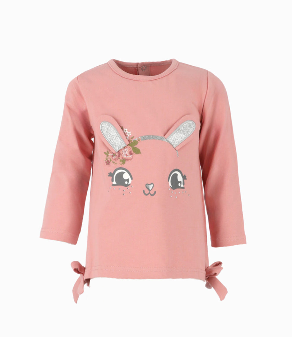 Polera Bebé Con Conejo Y Lazos