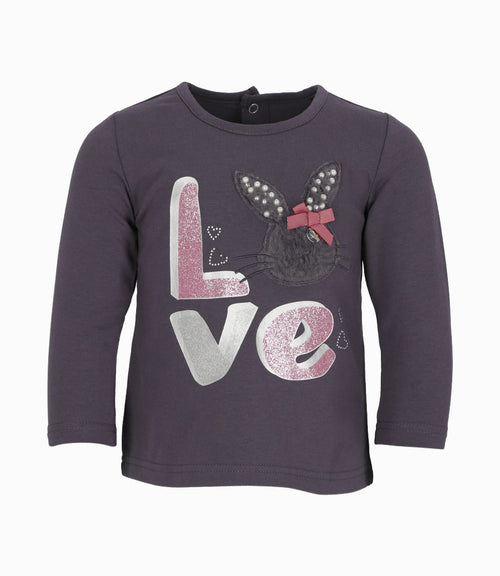 Polera bebé love 3 meses / Gris