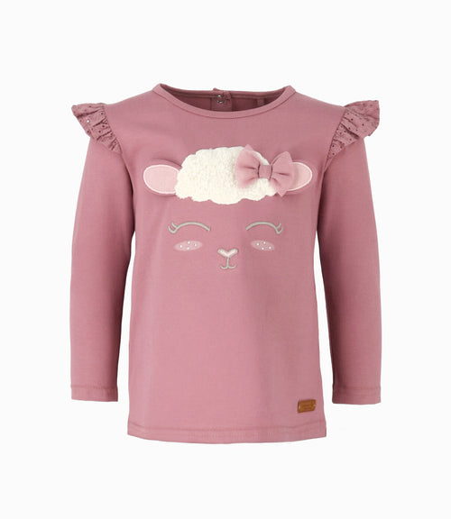 Polera bebé niña con vuelos 3 meses / Burdeo