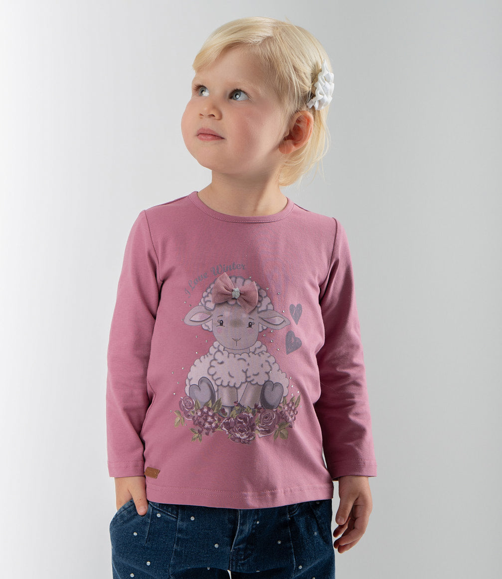 Polera bebé niña con oveja