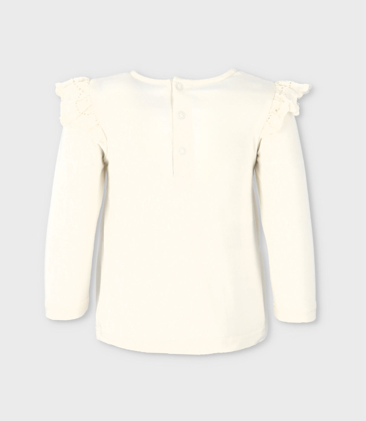 Polera bebé niña con broderie 3 meses / Blanco