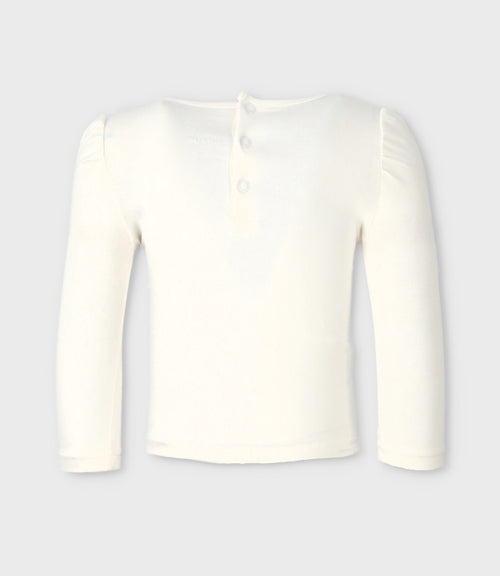 Polera bebé niña con osito 3 meses / Blanco