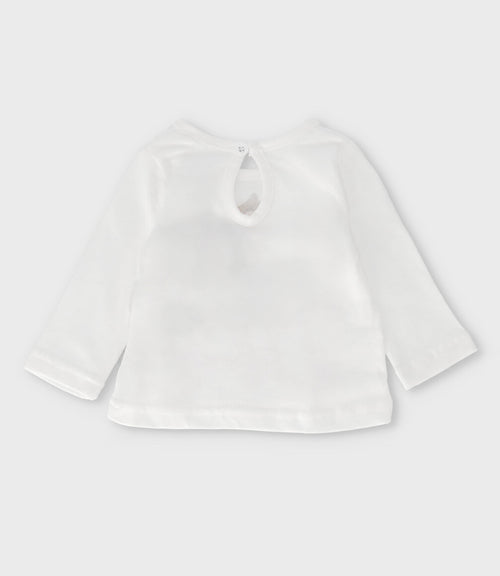 Polera bebé niña con perrito 3 meses / Blanco