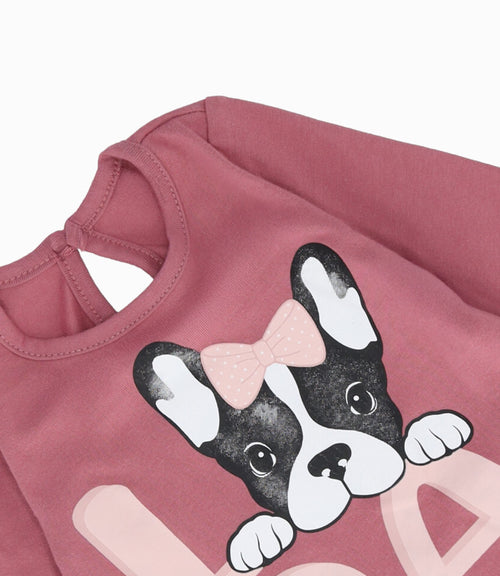 Polera bebé niña con perrito 3 meses / Coral