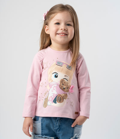 Polera bebé con estampado