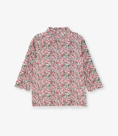 Polera bebé beatle floreado 3 meses / Coral