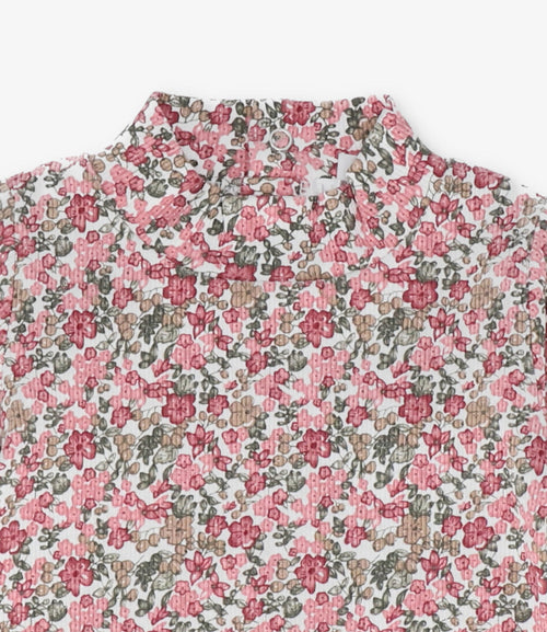 Polera bebé beatle floreado 3 meses / Coral