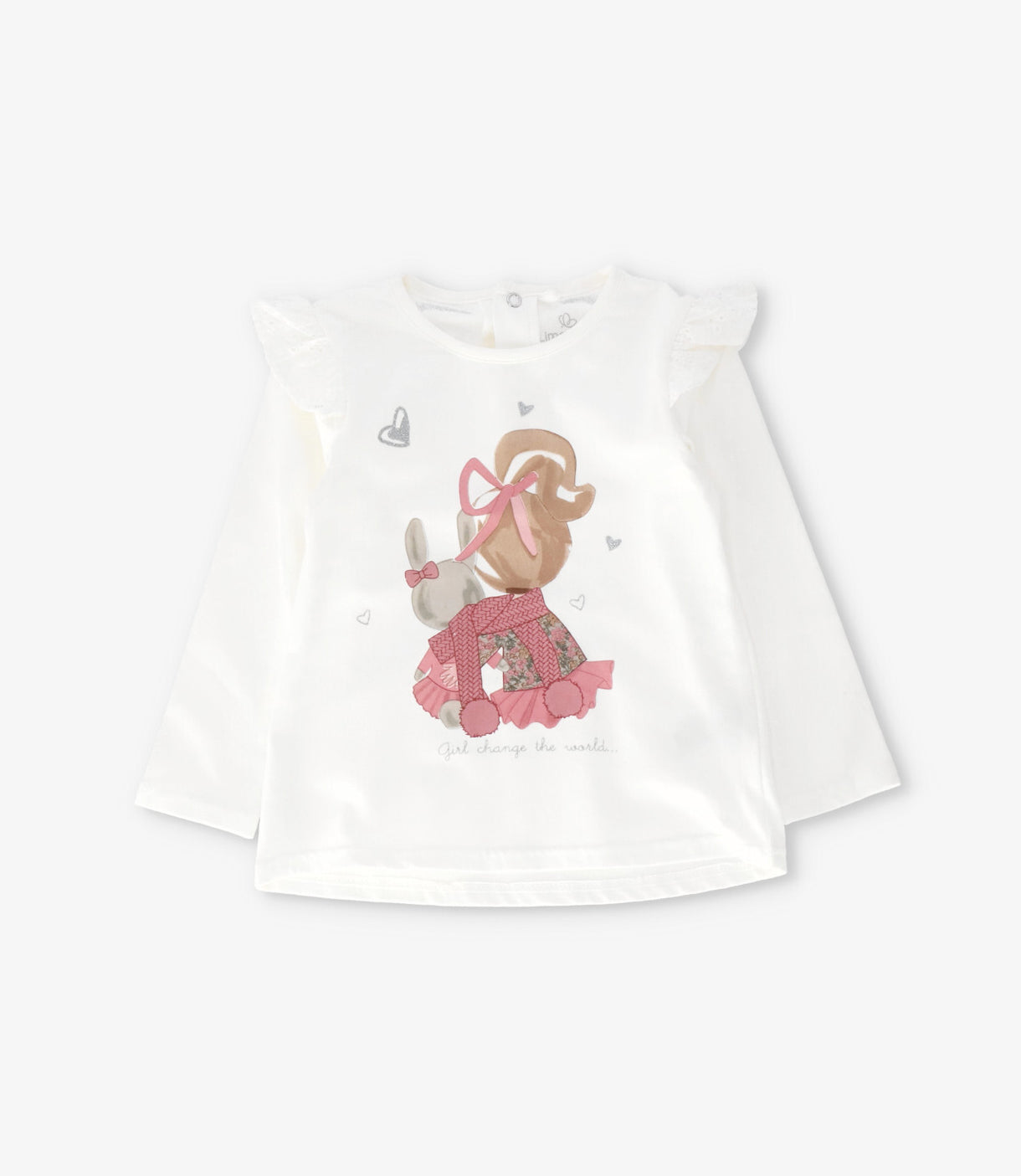 Polera bebé con conejo 3 meses / Crudo