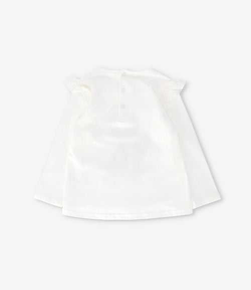 Polera bebé con conejo 3 meses / Crudo