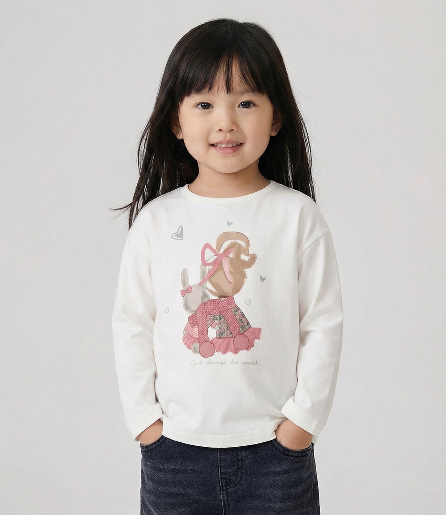 Polera bebé con conejo 3 meses / Crudo