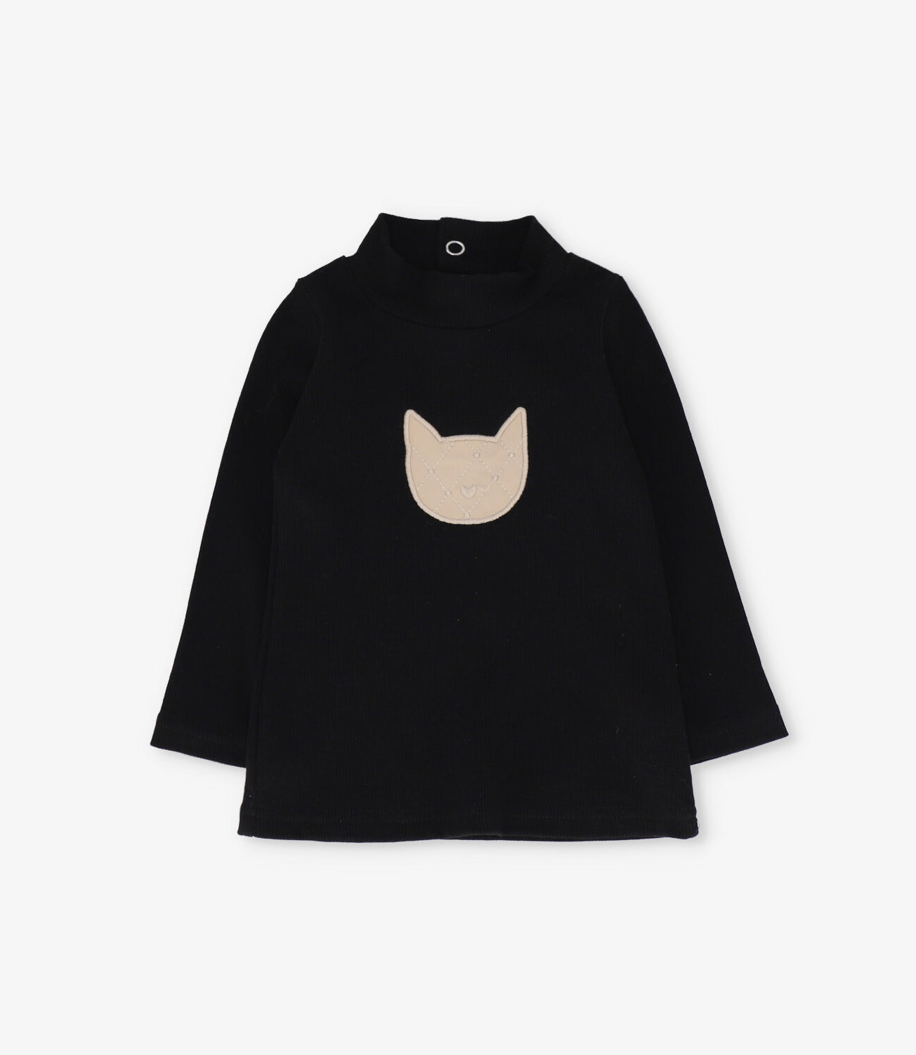 Polera bebé con gato 3 meses / Negro