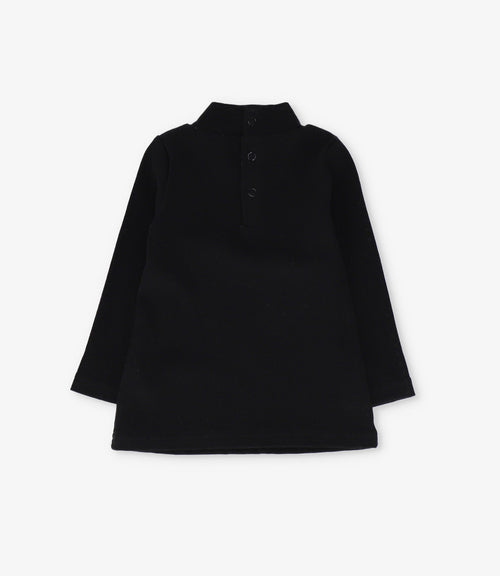 Polera bebé con gato 3 meses / Negro