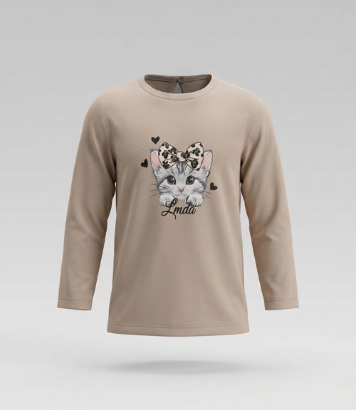 Polera bebé con gato