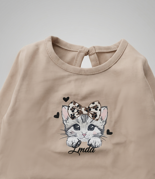 Polera bebé con gato