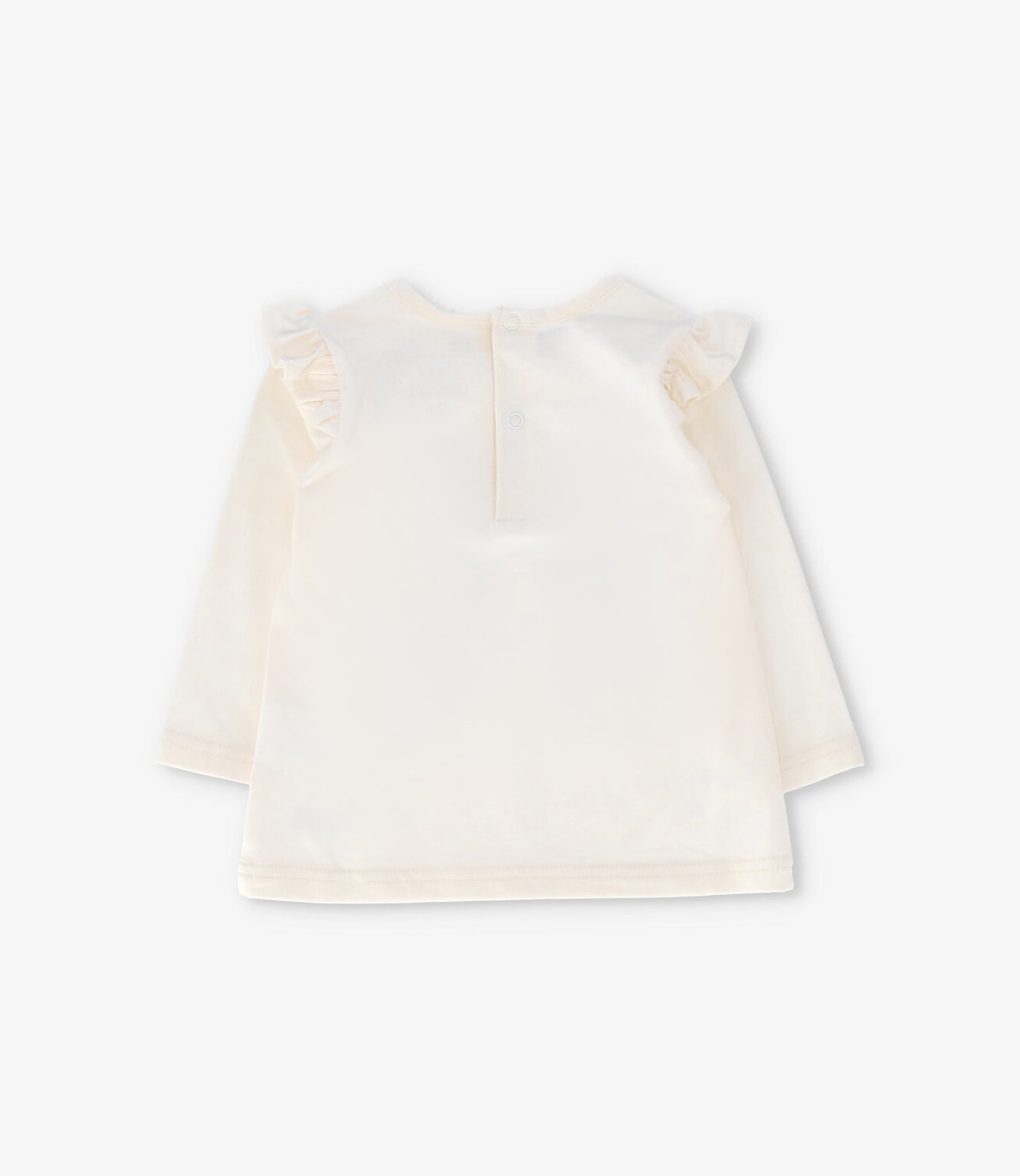 Polera bebé con lazo y vuelos 3 meses / Crudo