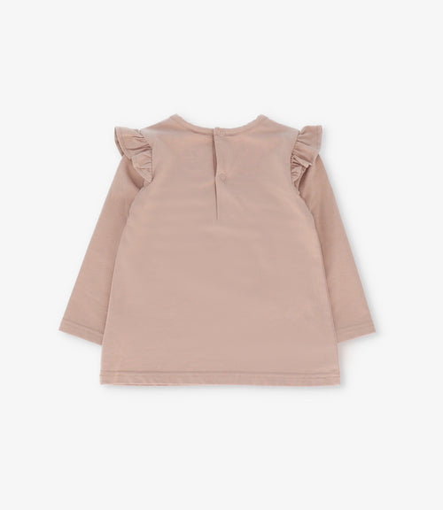 Polera bebé con lazo y vuelos 3 meses / Beige