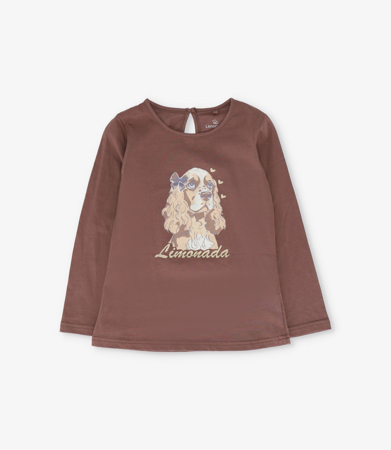 Polera bebé con perro 3 meses / Café