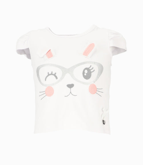 Polera Bebé Con Conejo 3 meses / Blanco