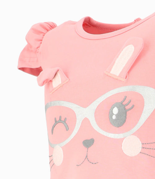 Polera Bebé Con Conejo 3 meses / Rosado