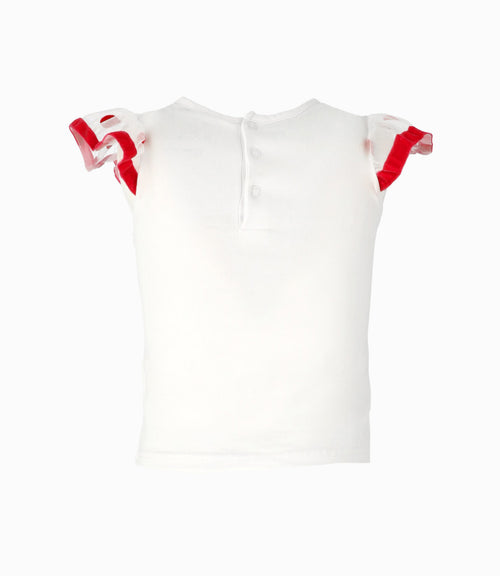 Polera Bebé Con Vuelos 3 meses / Frambuesa