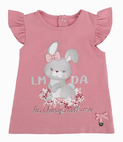 Polera Bebé Con Conejo 3 meses / Palo Rosa