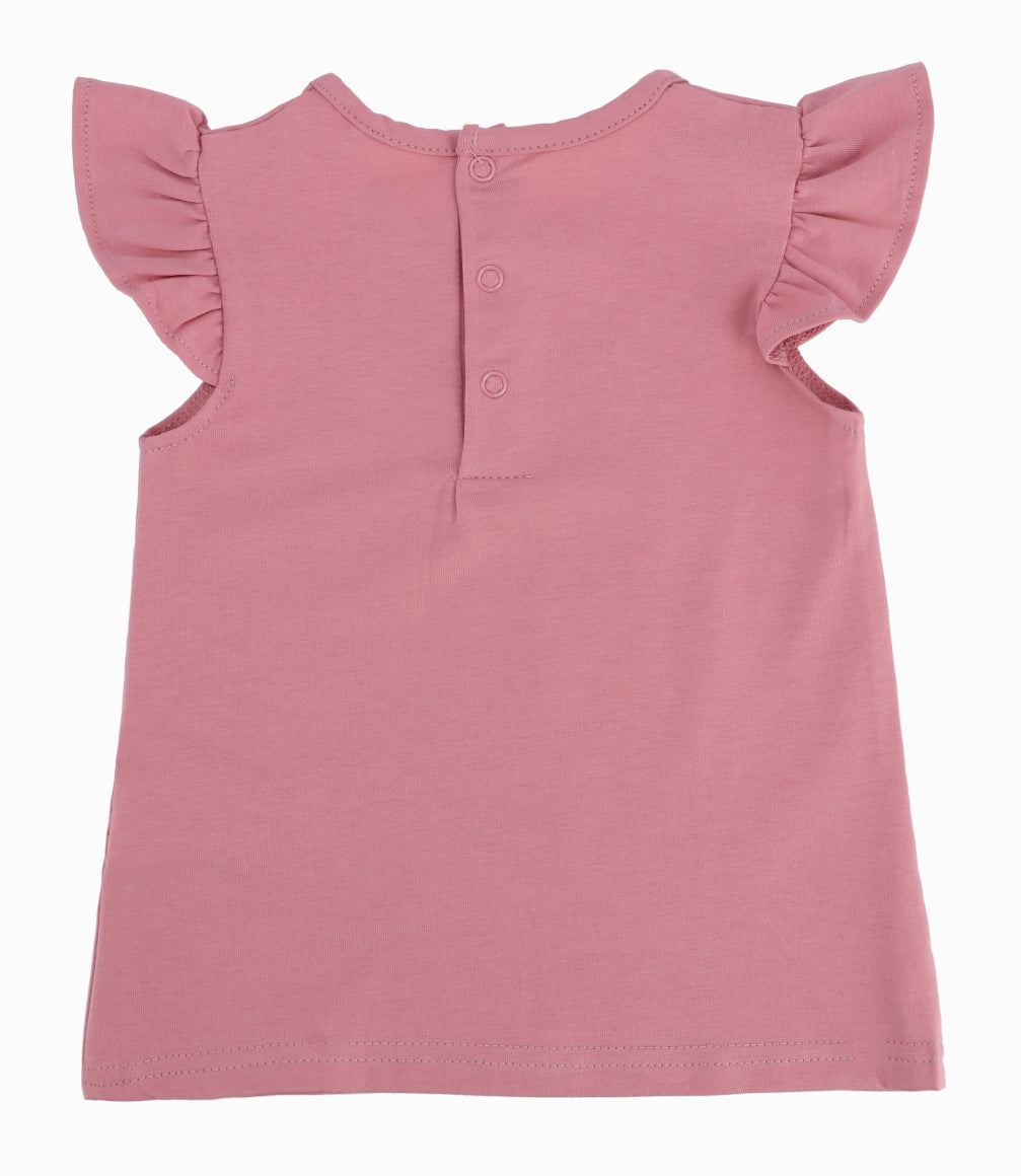 Polera Bebé Con Conejo 3 meses / Palo Rosa