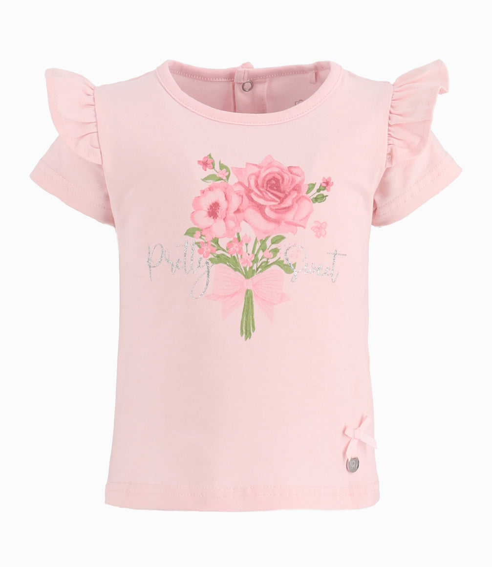 Polera Bebé Con Vuelos 3 meses / Palo Rosa