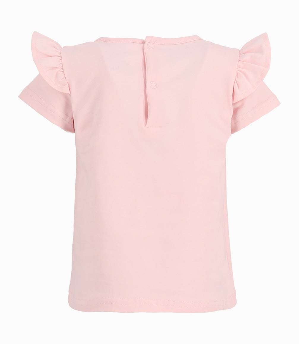 Polera Bebé Con Vuelos 3 meses / Palo Rosa