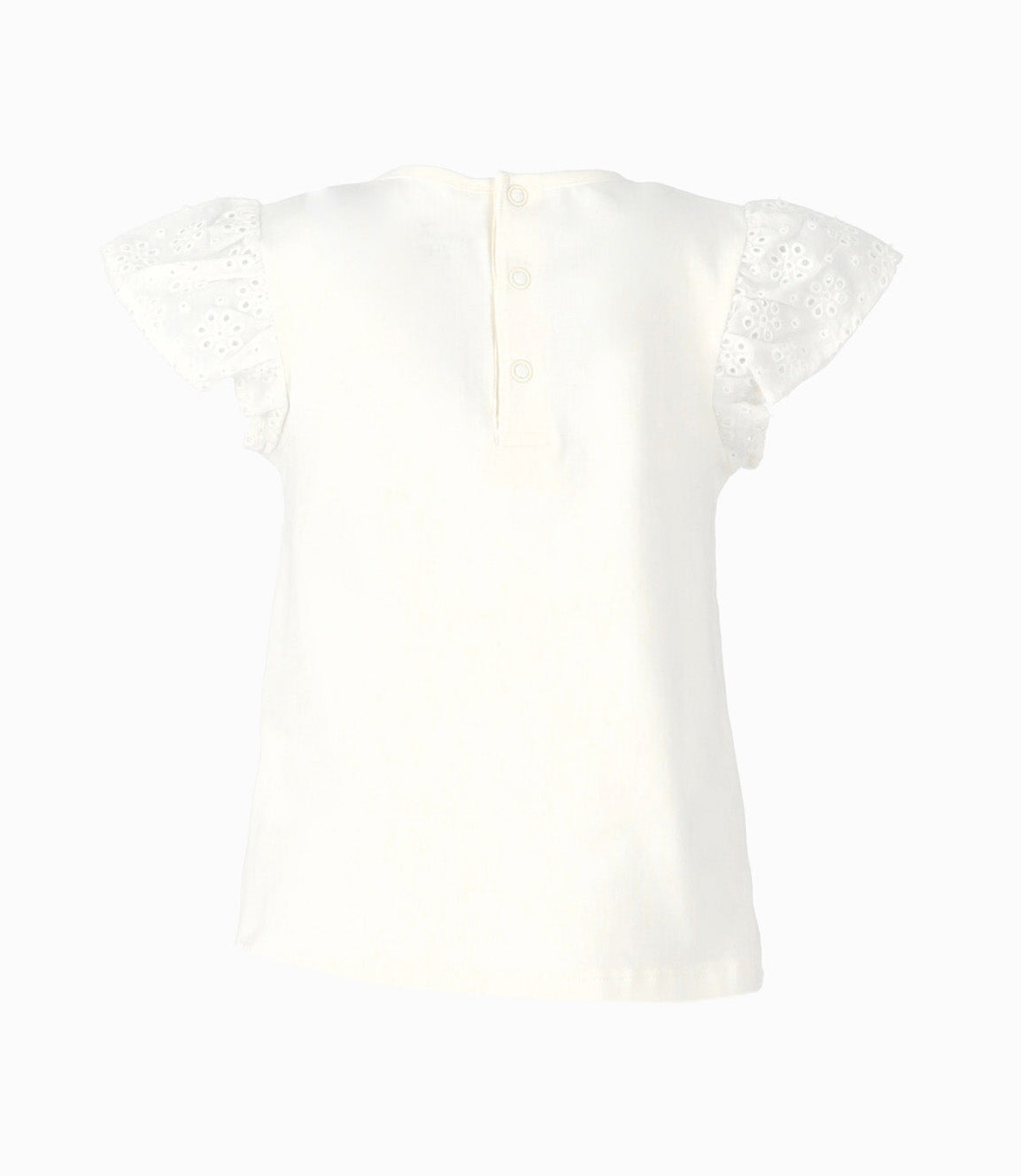 Polera bebé con vuelos 3 meses / Blanco