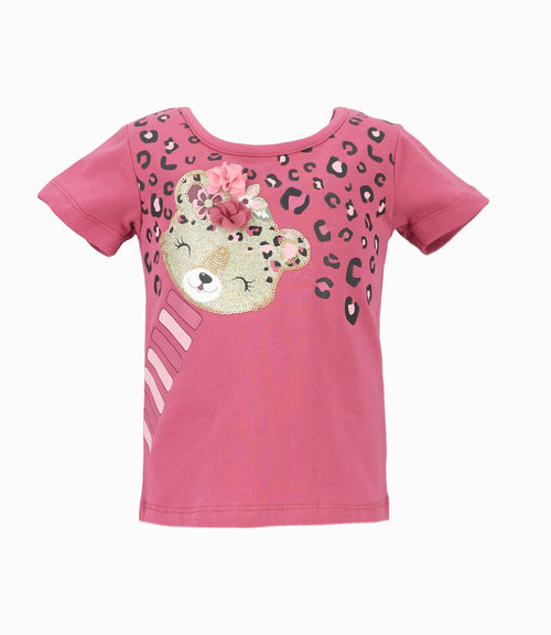 Polera bebé con leopardo 3 meses / Burdeo