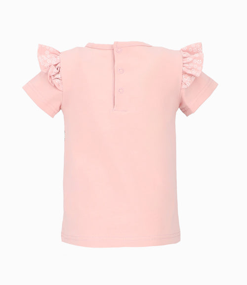 Polera recién nacida  con vuelos 3 meses / Rosado