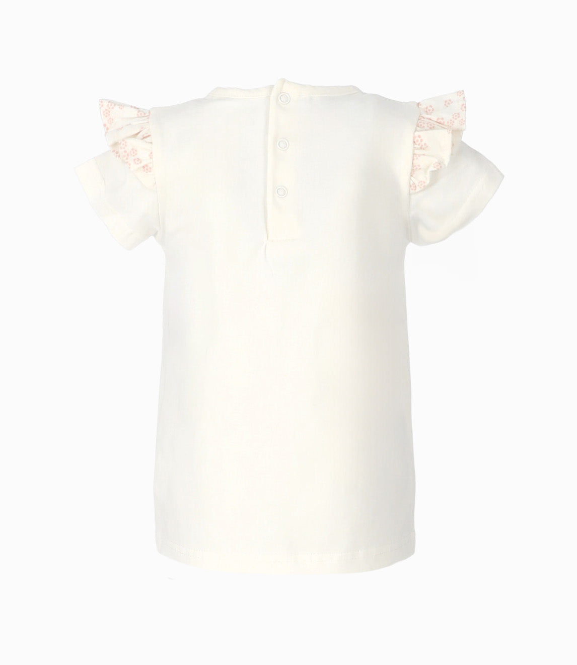 Polera bebé con vuelos 3 meses / Blanco