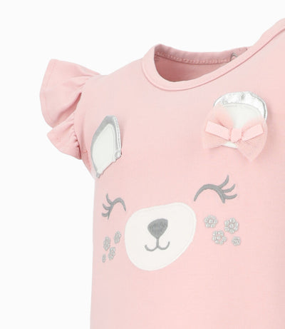 Polera bebé con vuelos 3 meses / Rosado