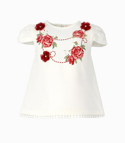 Polera bebé niña con flores