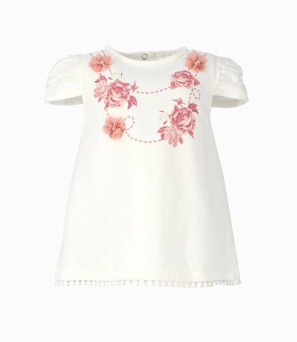 Polera bebé niña con flores