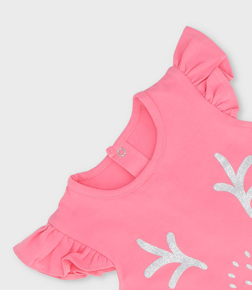 Polera bebé con ciervo 3 meses / Coral