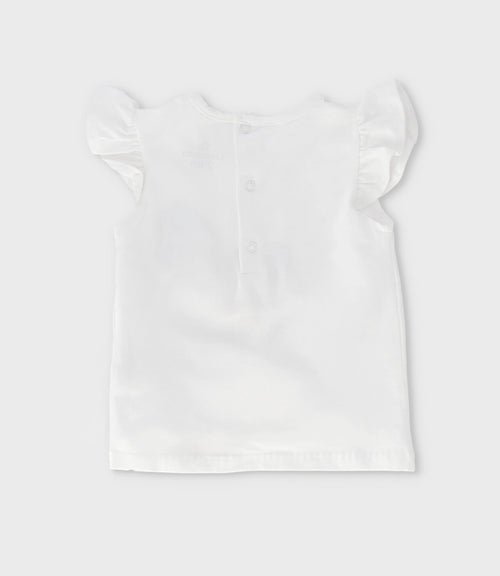 Polera bebé con lazo 3 meses / Blanco