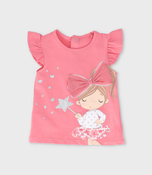 Polera bebé con lazo 3 meses / Coral