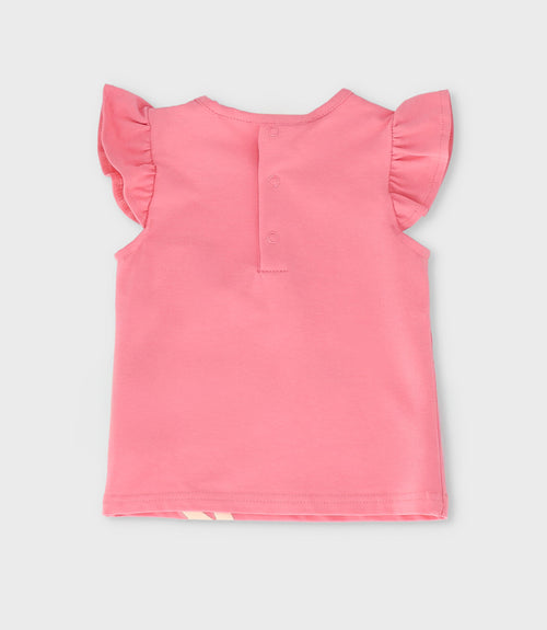 Polera bebé con lazo 3 meses / Coral