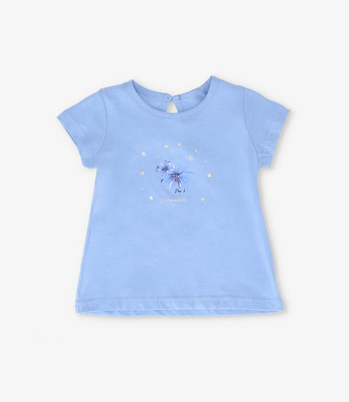 Polera bebé con flor 3 meses / Crudo